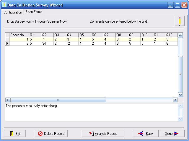 OMR data capture using the BubbleScan Survey Wizard - Scan Forms