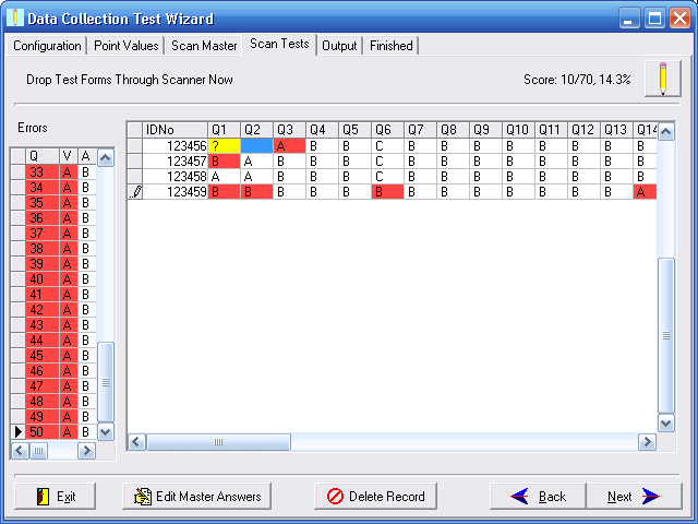 OMR test scoring - Scan Tests